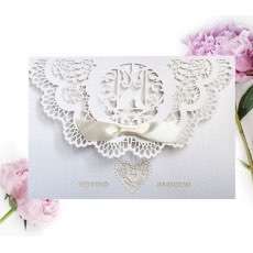 Pocket Invitation Card Wedding Decoration Laser Cut Business Card